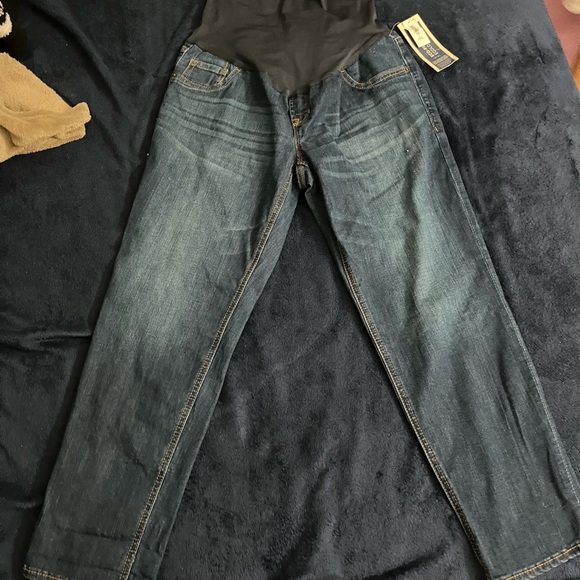 Old Navy Maternity Jeans Size 8 Full Panel Dark Wash - Picture 2 of 5